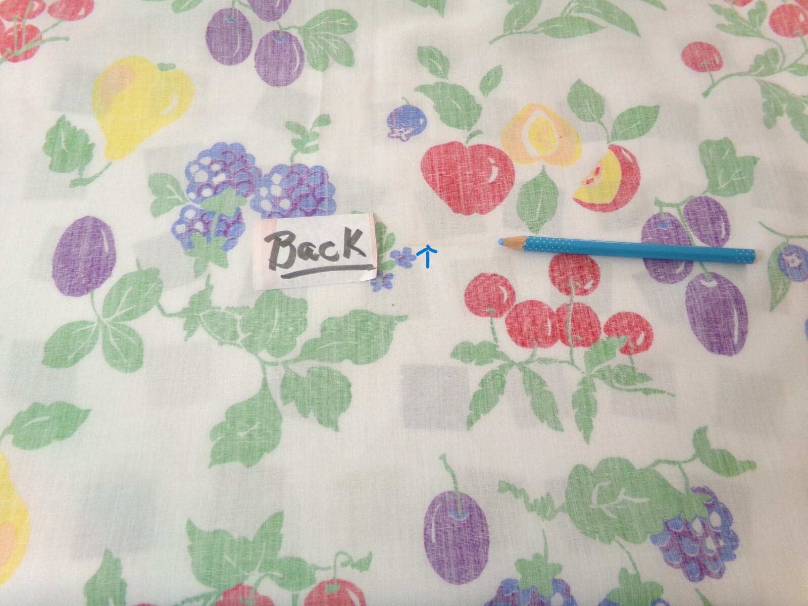 Fruit Fabric by Leon B Rossenblatt. Large Pattern. 36x44. See Note. O24-1063