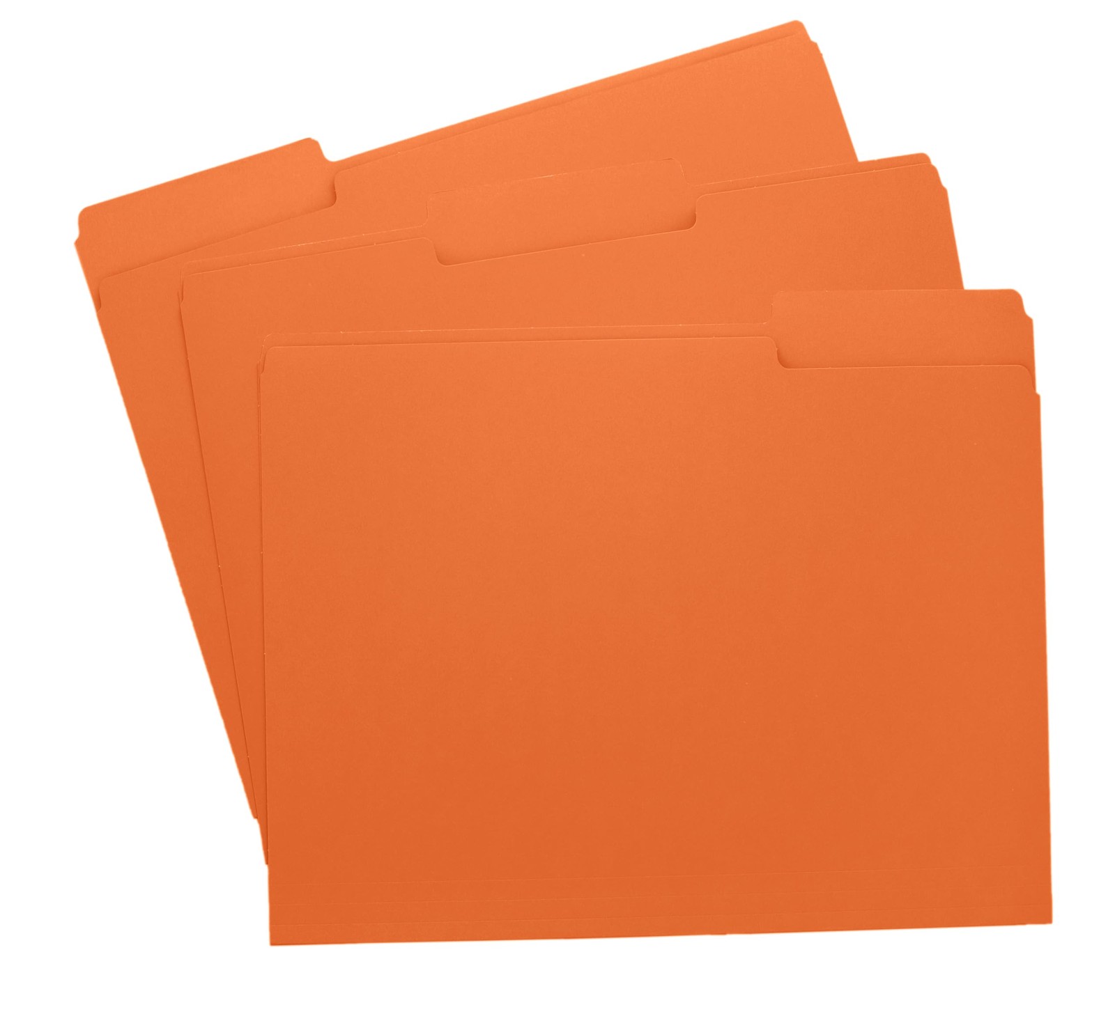 Orange File Folders, 1/3-Cut Tabs, Letter Size, 12-Pack – Durable Office Fili...