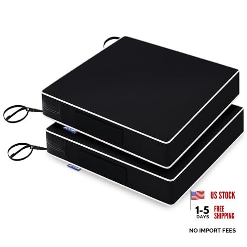 17 x 16 x Outdoor Chair Cushions Waterproof Patio 17 x 16 x 2 Inch 2 Black