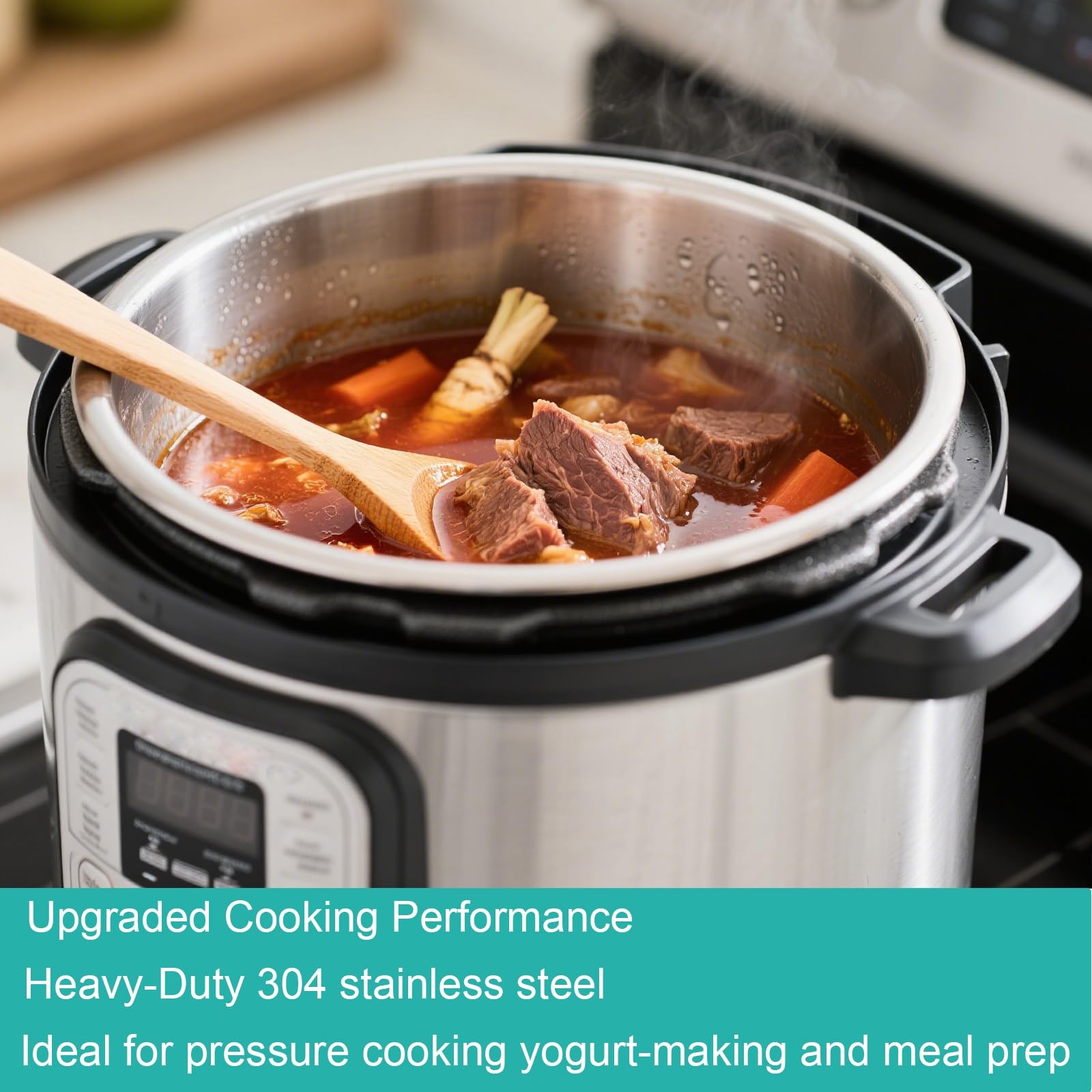Stainless Steel Inner Pot for Instant Pot 6QT, Upgrade Replacement Pot for In...