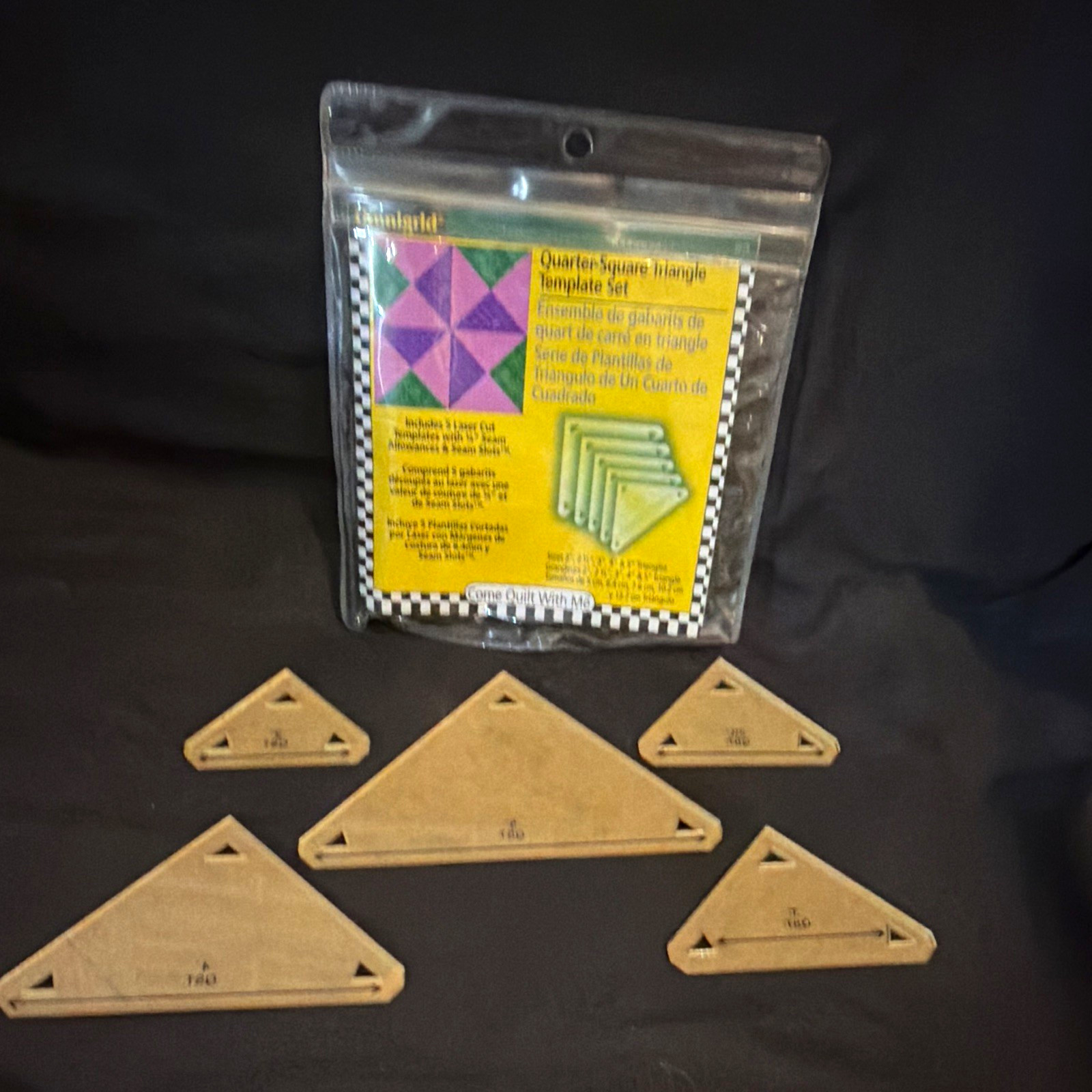 Omnigrid Quarter-Square Triangle Template Set, 5 Laser-Cut, 1/4" make an offer