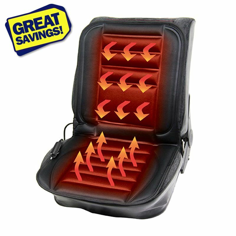 Streetwize Car Interior 12v Padded & Heated Seat Cover Cushion with Thermostat
