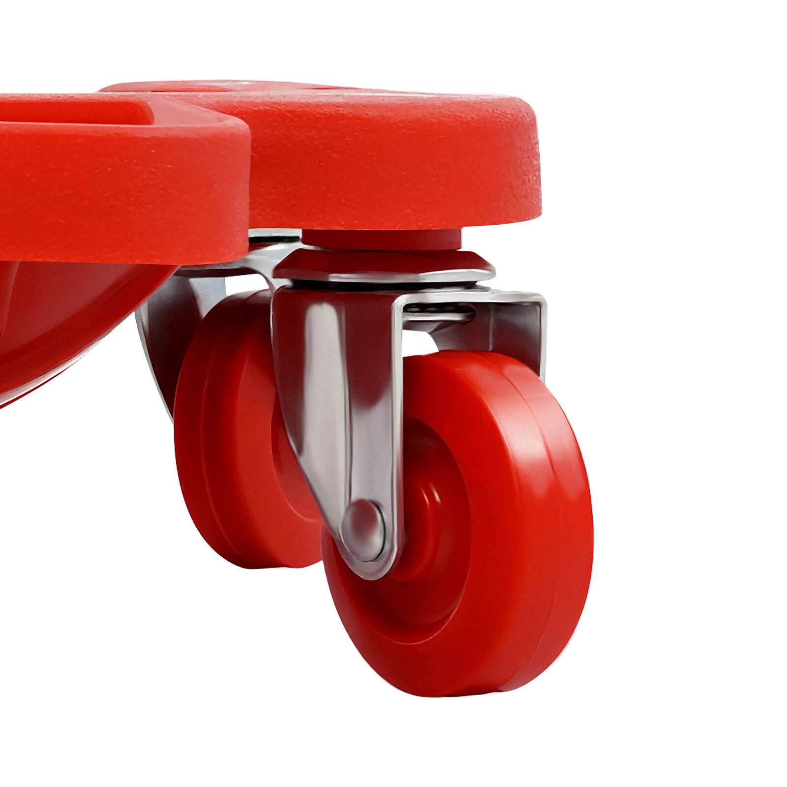 Rolling Knee Pads With Wheels Creeper Used For Tile Work Floor Construction Red
