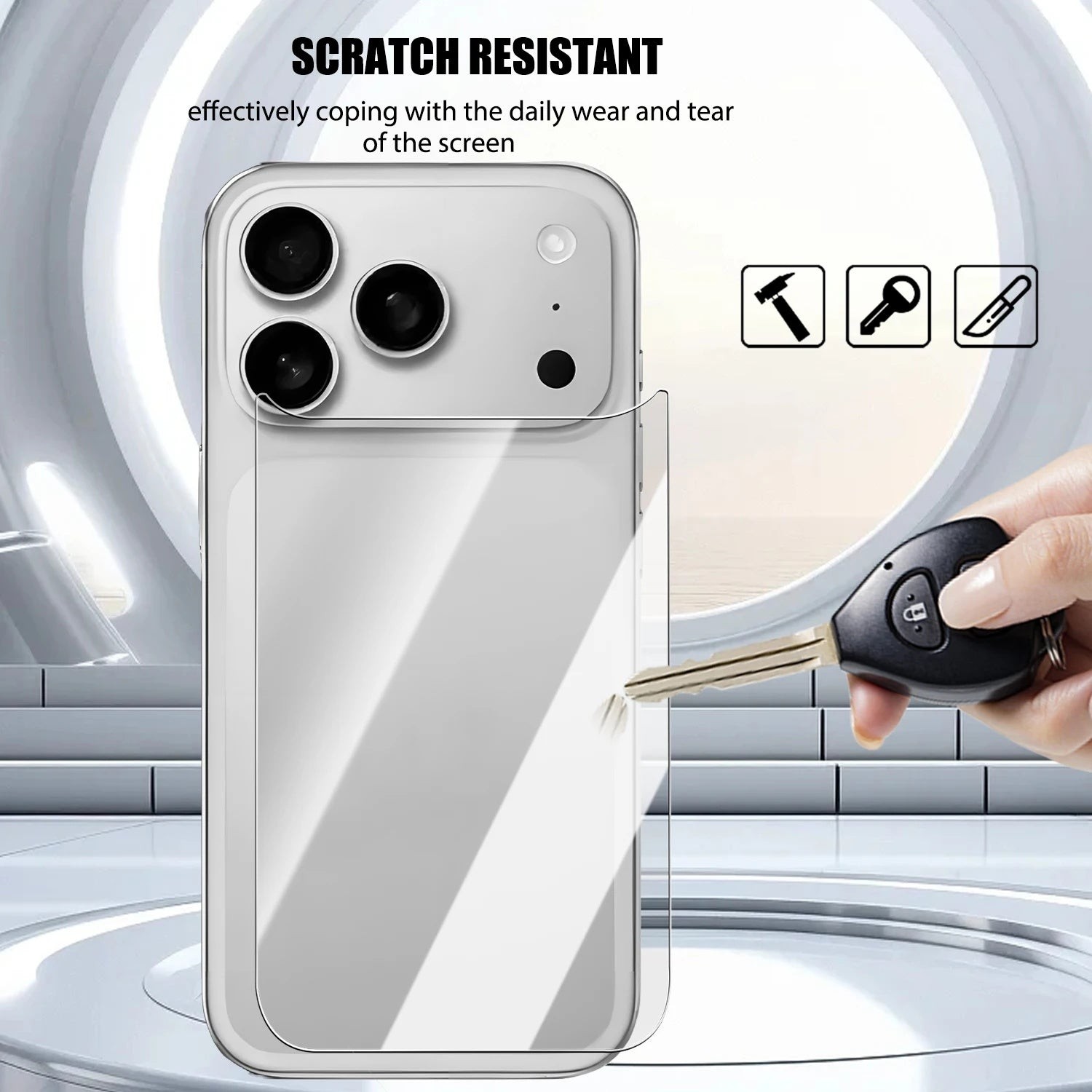 Back Protector Compatible With iPhone 17 Rear Tempered Glass Protection