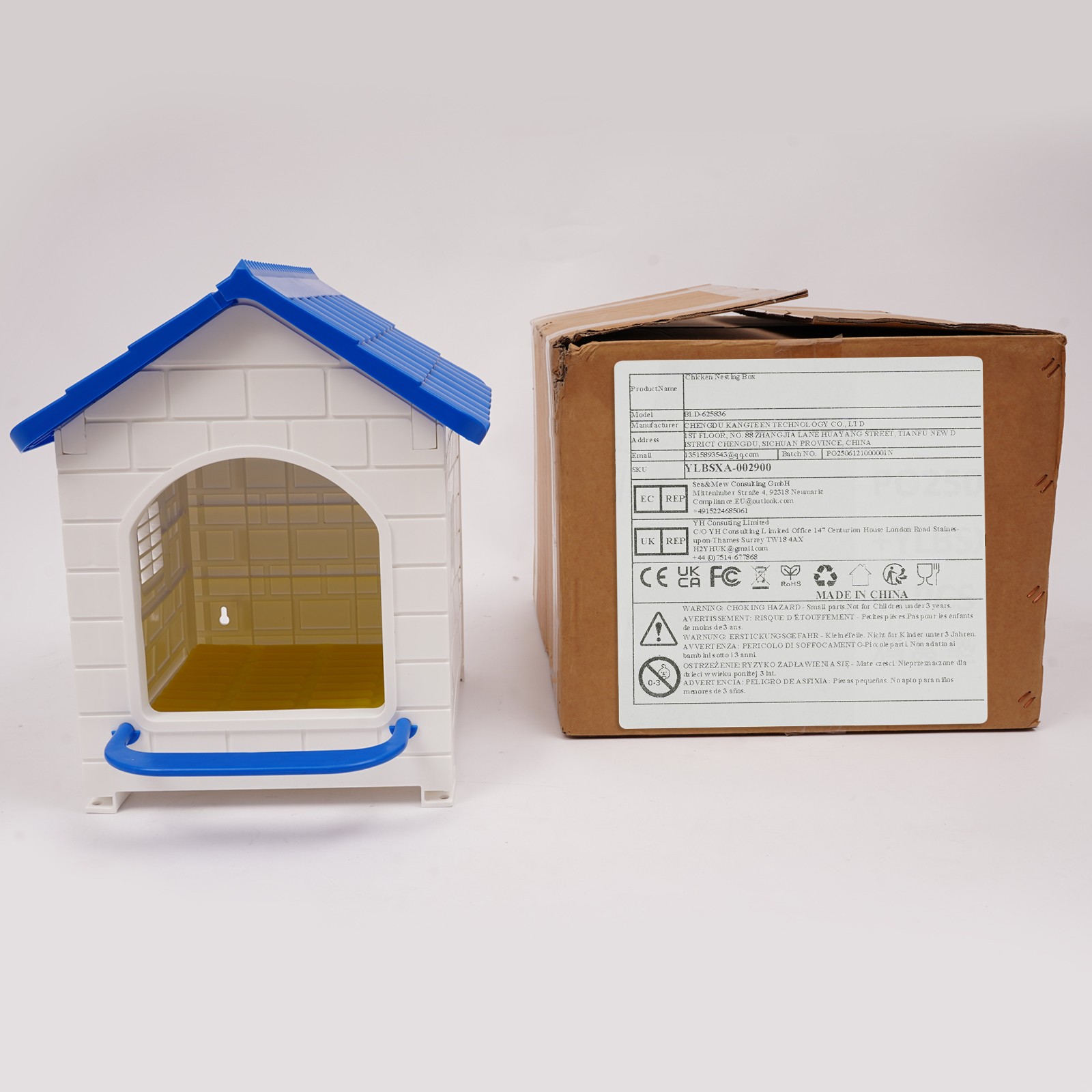 3 PCS Plastic Chicken Nesting Boxes with Nesting Pad for Laying Eggs Modern