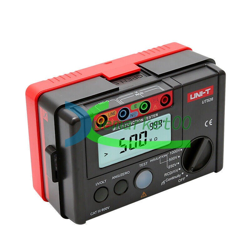 UNI-T UT526 Electrical Insulation Tester1000V 500MΩ RCD Test Continuity VAC/DC