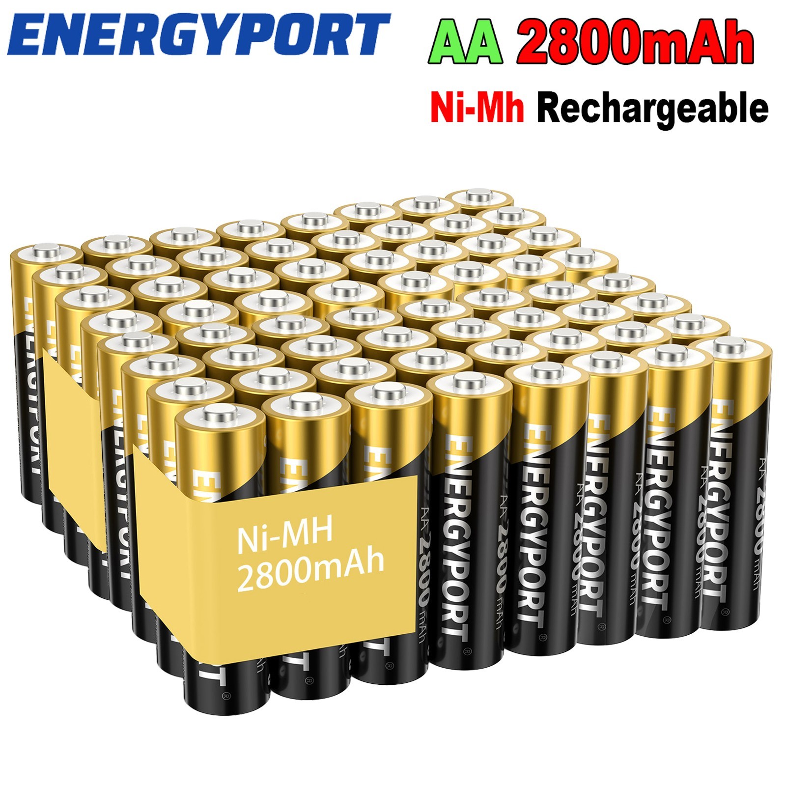 Lot AA Rechargeable Batteries 2800mAh 1.2V NI-MH Double A for Garden Solar Light