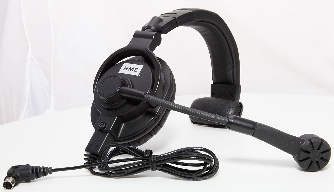 HME ClearCom HS25 Single Muff Intercom Headset With Dynamic Mic & Mini Din Plug
