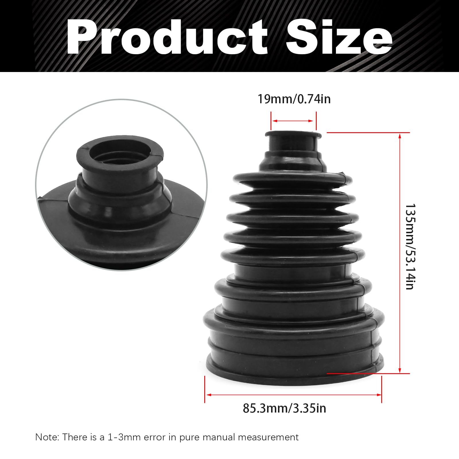 Universal Small Shaft CV Boot Kit, FB3000 CV Joint Boot Kit, CV Boot Installa...