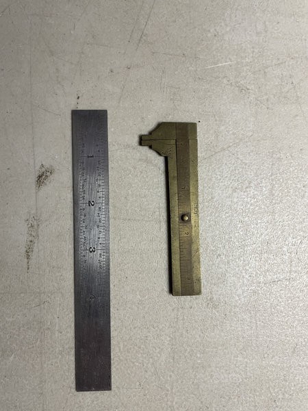VTG Brass Machinist Pocket Vernier Caliper Inch NonProfit EDU ORG