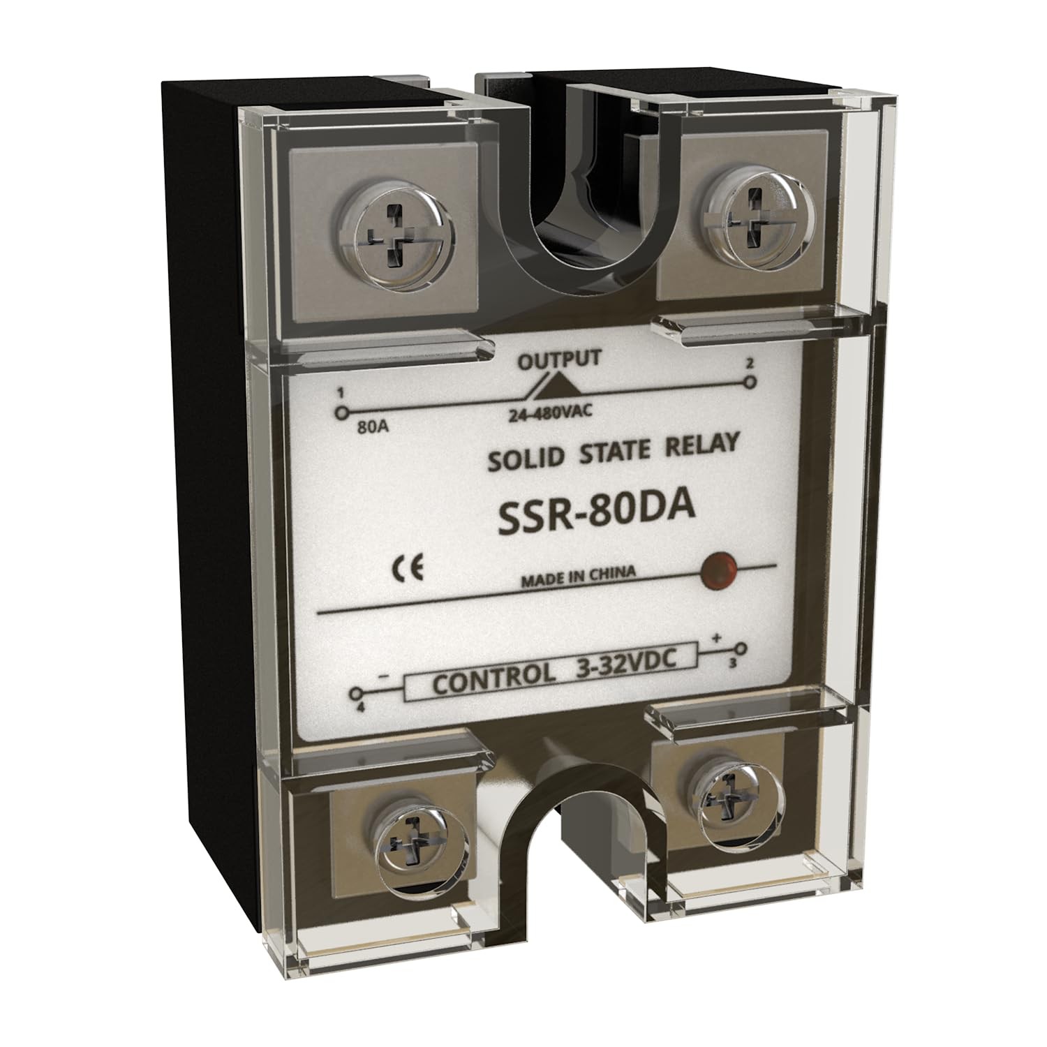 Single Phase SemiConductor Relay Module SSR80DA 332V DC Load 24480V AC