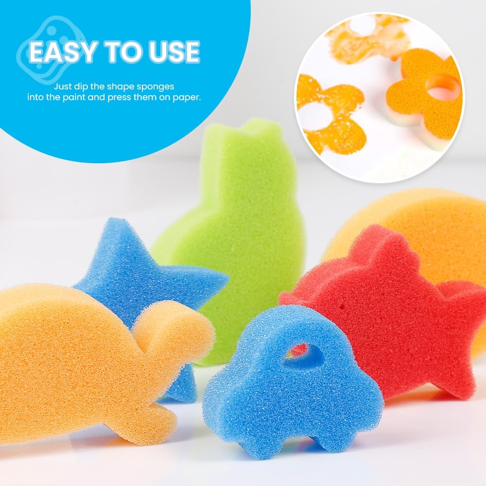30pcs Sponges for Painting, Shape Sponge, Paint Sponges for Crafts, Foam Spon...