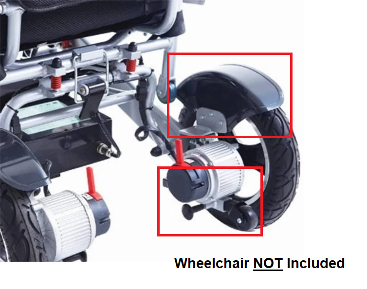 Miracle Mobility Anti-Tipping Wheels (x2) & Back Wheel Wells (x2) Replacements