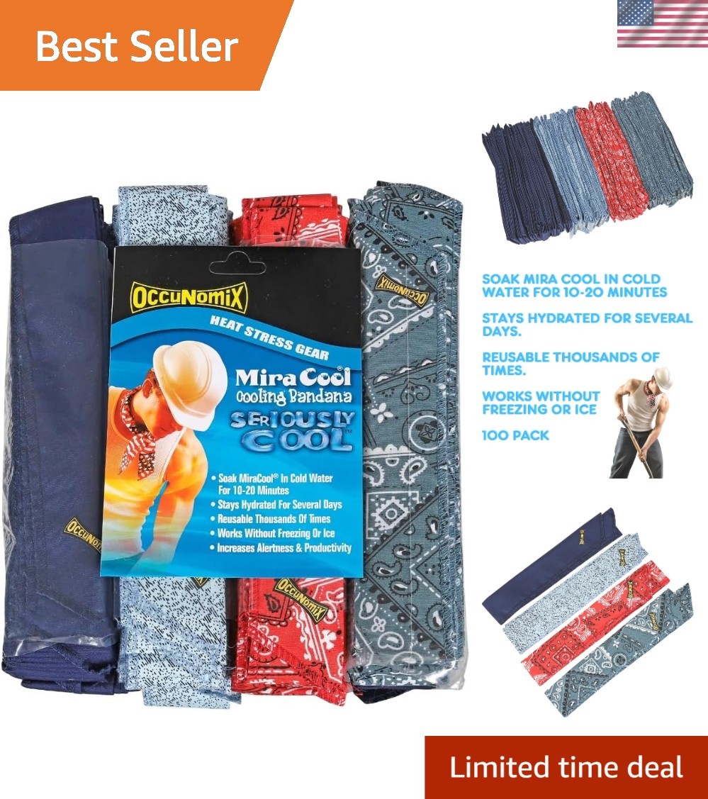 940-038 MiraCool Cooling Neck Bandana, Red