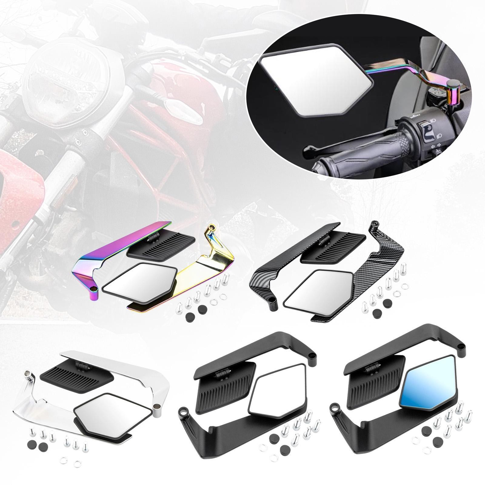 Generic Motorcycle Wind Wing Mirrors Adjustable Stylish Foldable Accessories