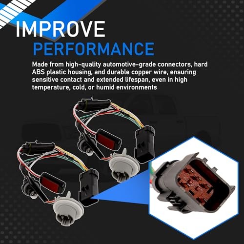 Tail Light Converter Conversion Harness Pair Compatible with 2013-2018 Dodge