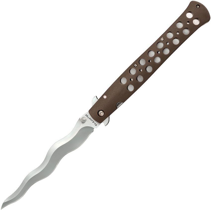 New Cold Steel Ti-Lite 6'' Kris Linerlock Knife Dark Earth Folding AUS-10A Knife