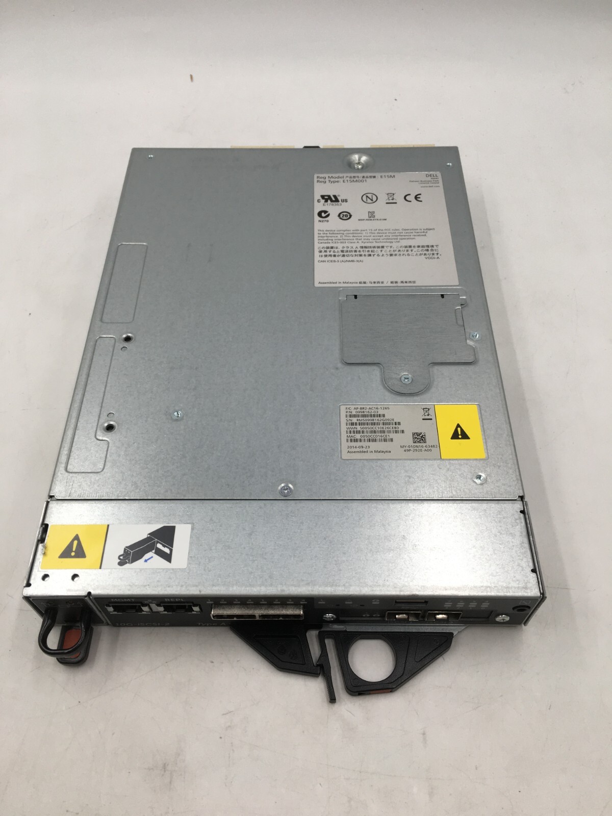 Dell 10G-ISCSI-2 TYPE B E15M Storage Controller for SCV2000 Free Shipping
