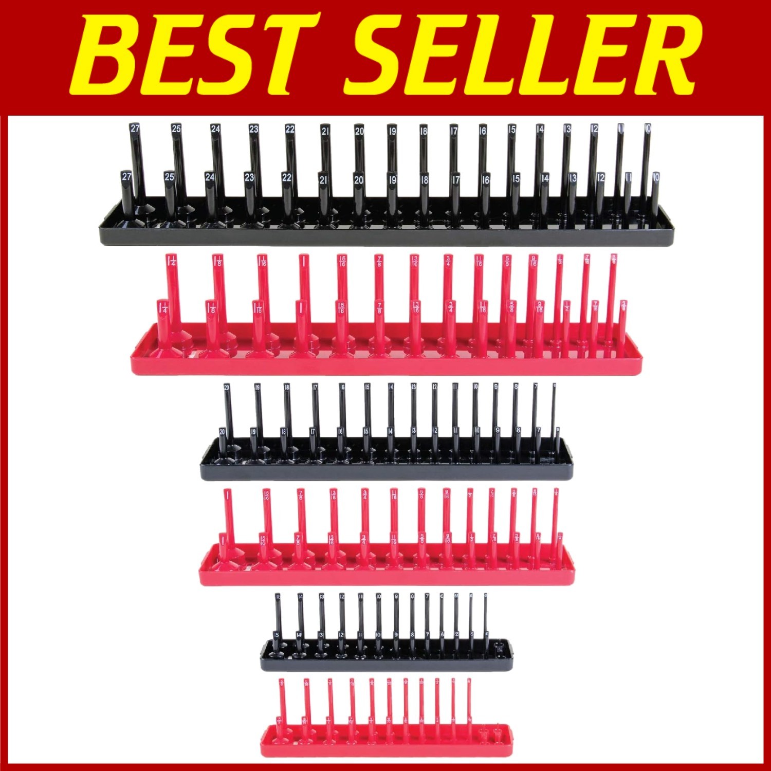Socket Organizer Tray Set - SAE & Metric Storage Holders