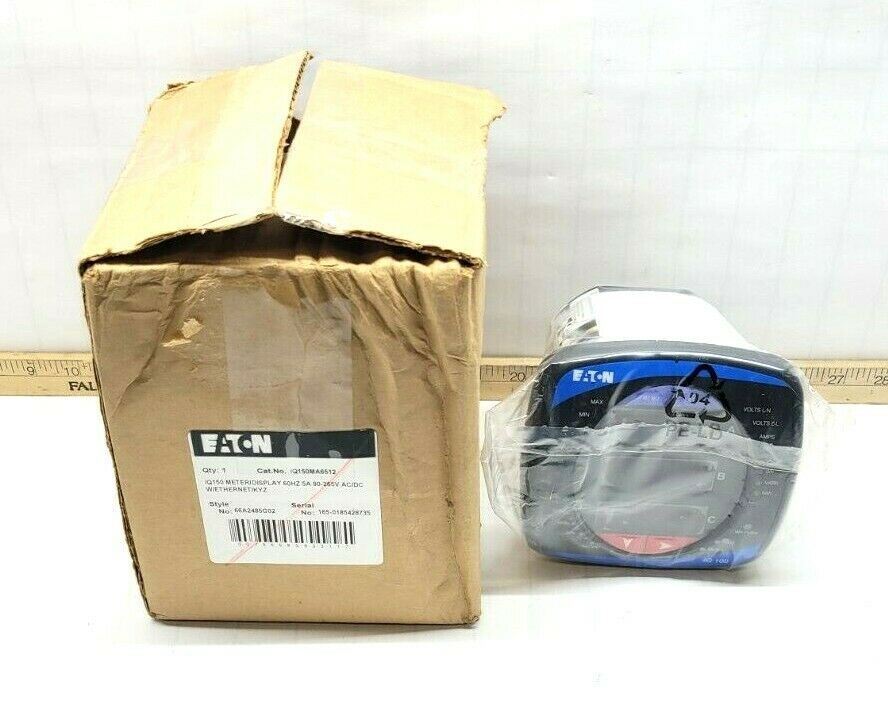New Eaton IQ100 Multi-Unit Power Meter Display 90-265 VAC/VDC 60 Hz  IQ150MA6512