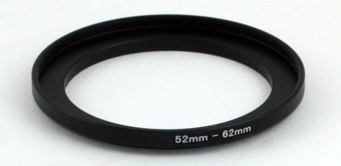 Step-Up Ring - 52mm to 62mm - For Filters Lens Hoods & More - 52-62mm