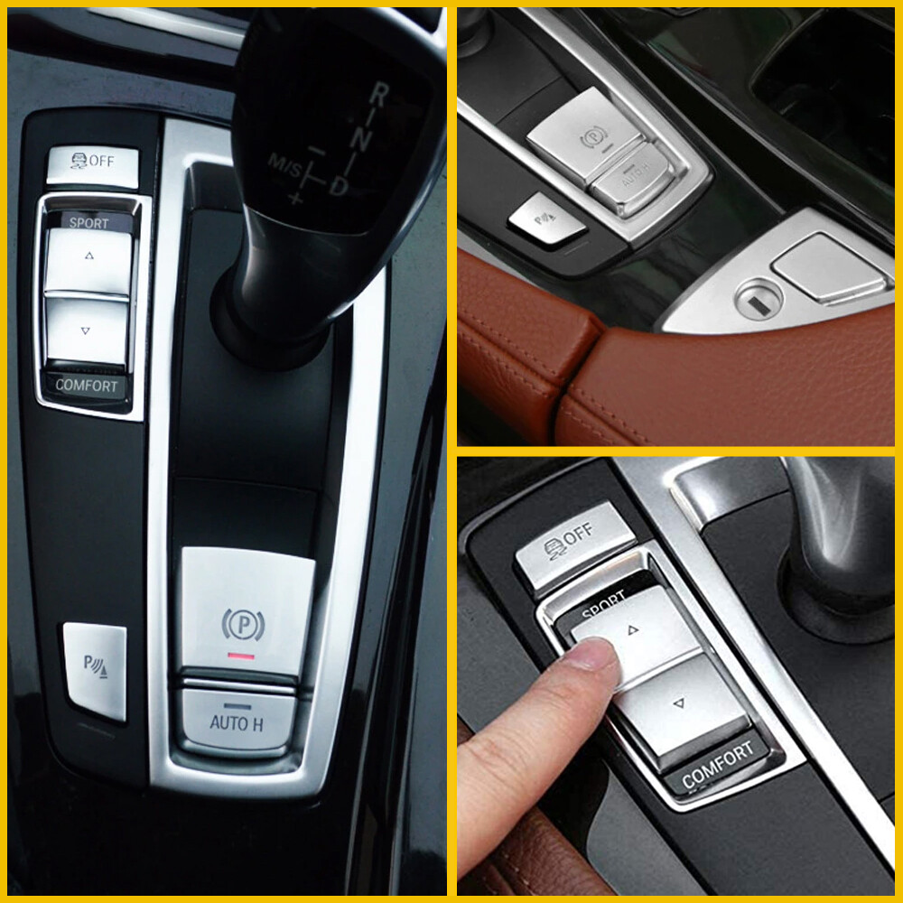 Handbrake Gear Shift Panel Switch Button Cover For BMW 5 Series F10 2010-2017