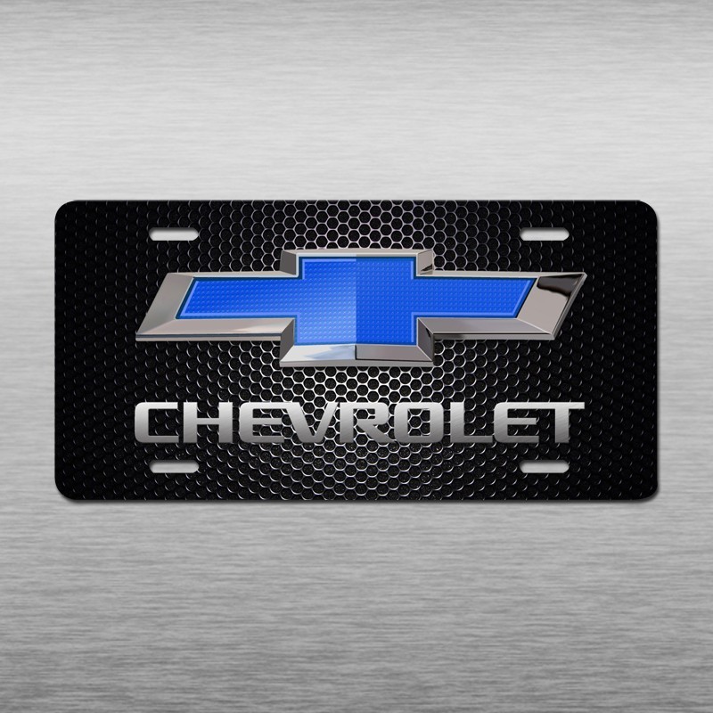 Chevrolet Silverado Novelty Art LICENSE PLATE Blue Chevy Car Truck SUV Car Tag