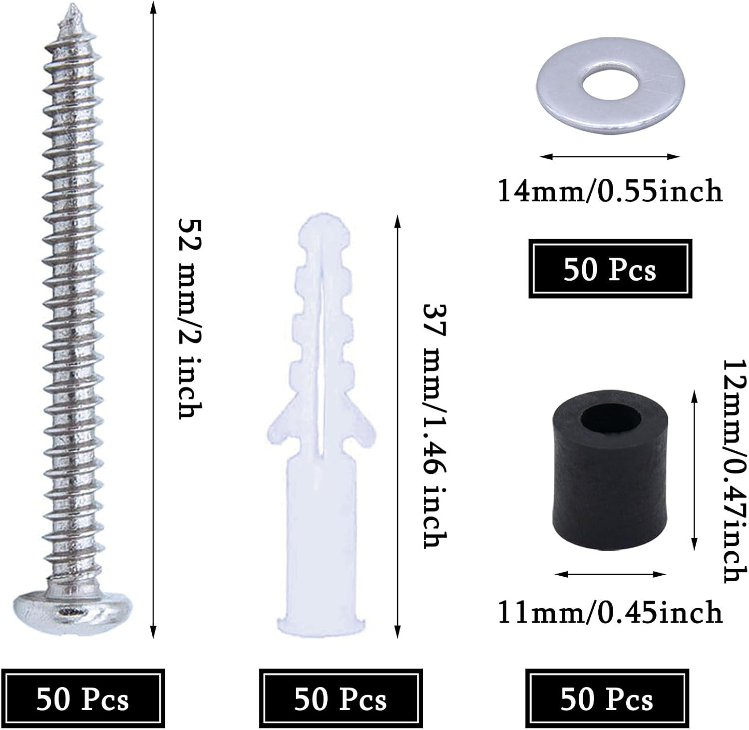 200 Pieces Pegboard Mounting Kit Wall Peg Boards Installation Accessories Pegboa