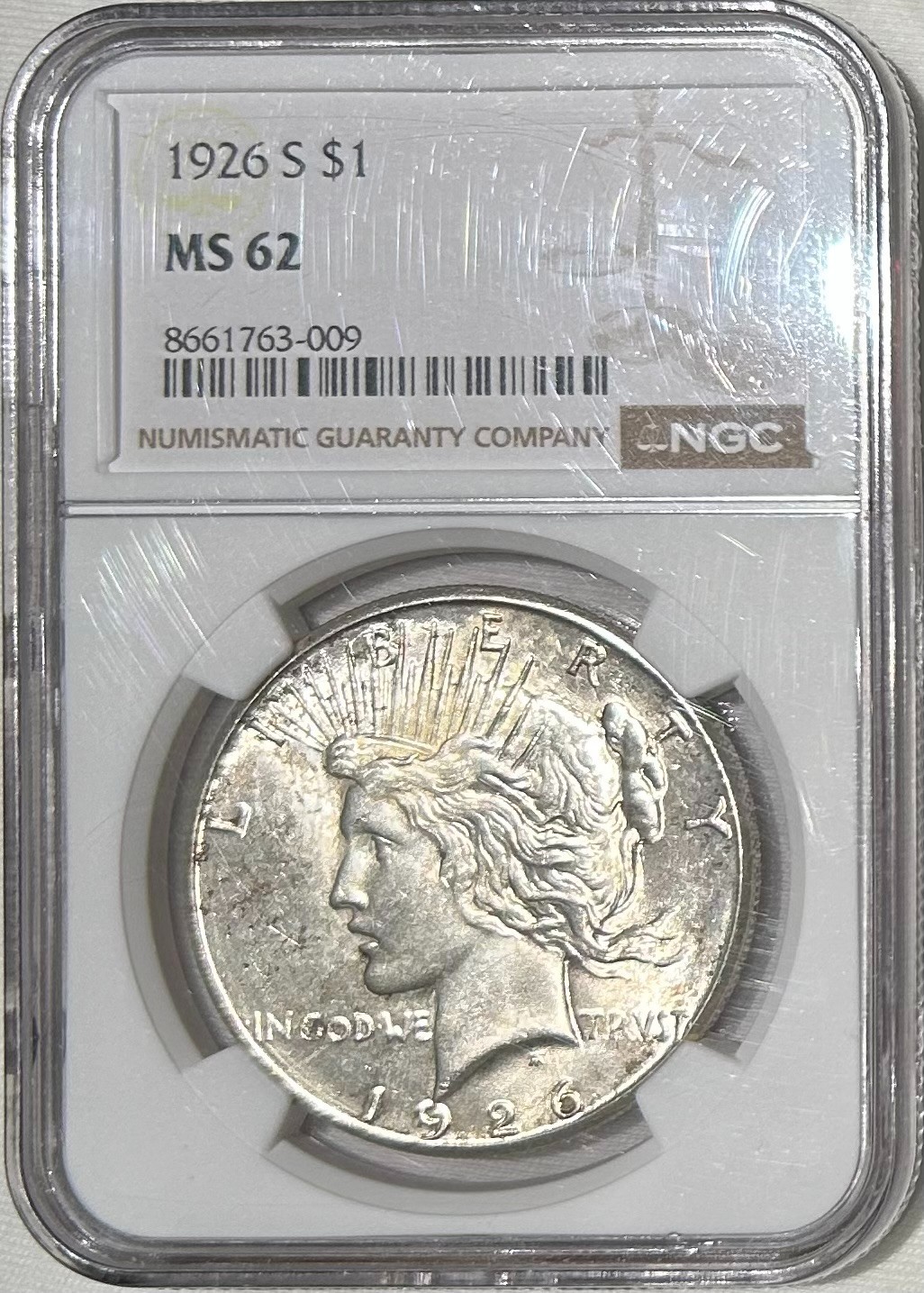 1926-S Peace Dollar NGC MS62 - Better Date - Reduced Price!
