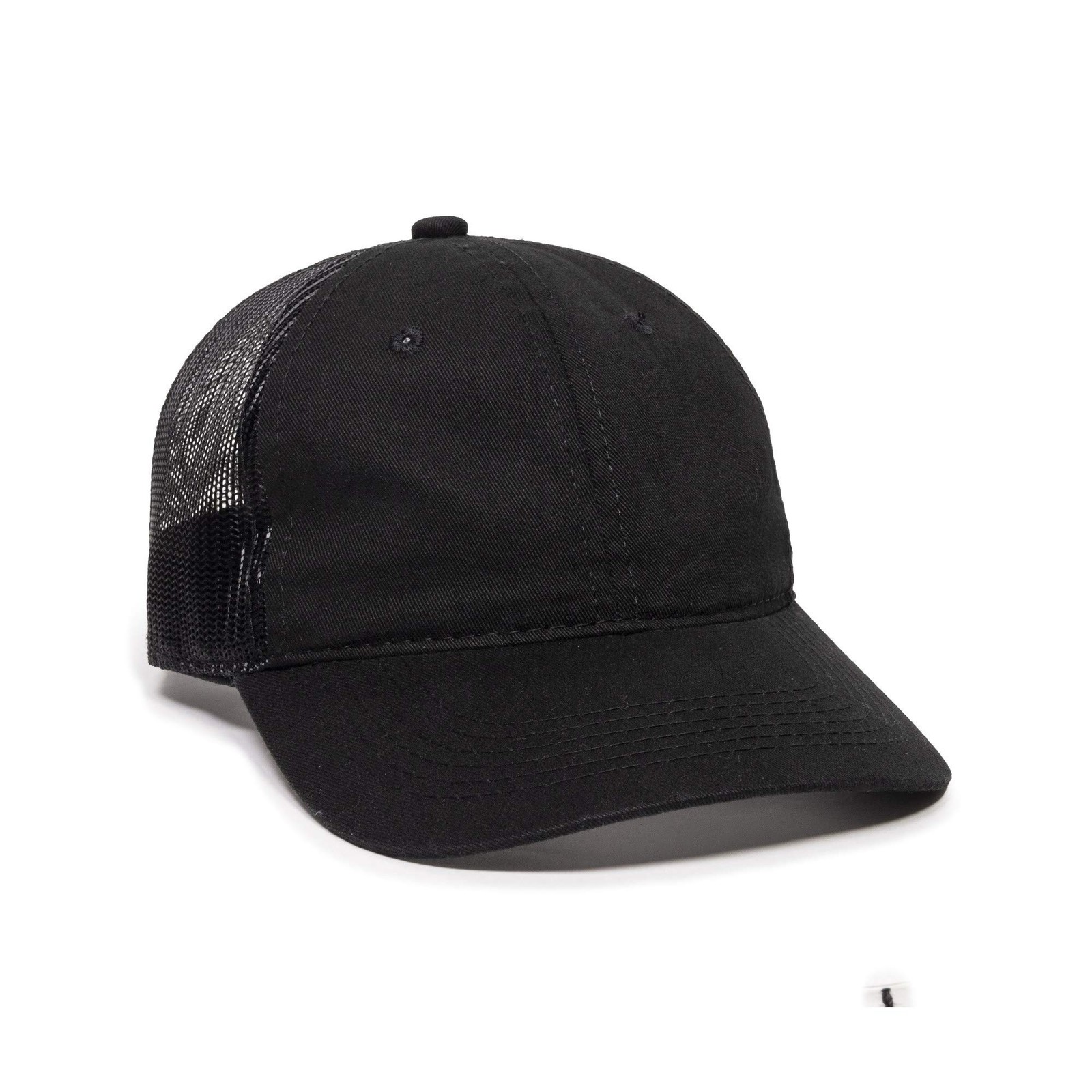 Outdoor Cap Garment Washed Meshback Cap One Size Black