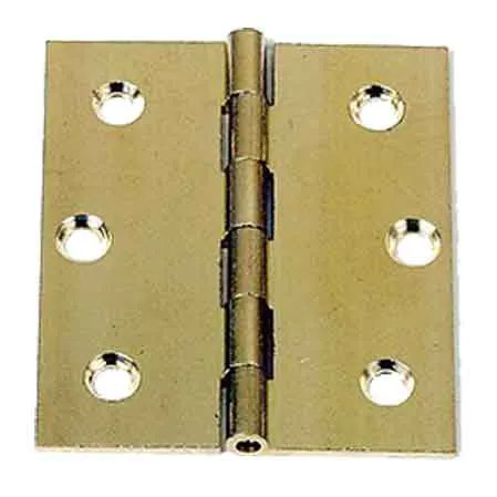 Flat milled hinge 'eco' 40x35 mm - Tanned