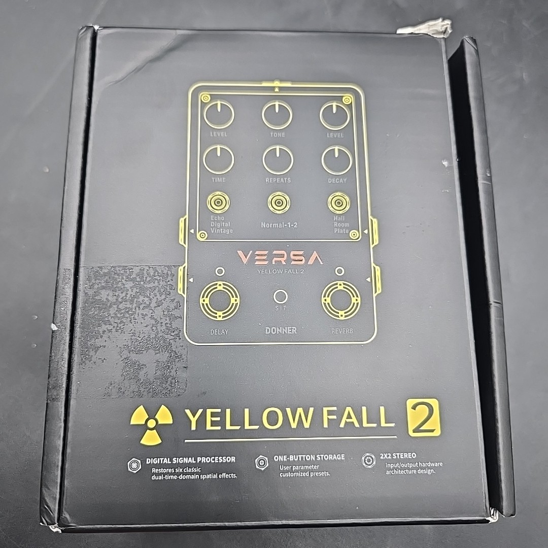 Donner Yellow Fall II Effect Pedal Delay & Reverb Combo Effect 2X2 Output /Input