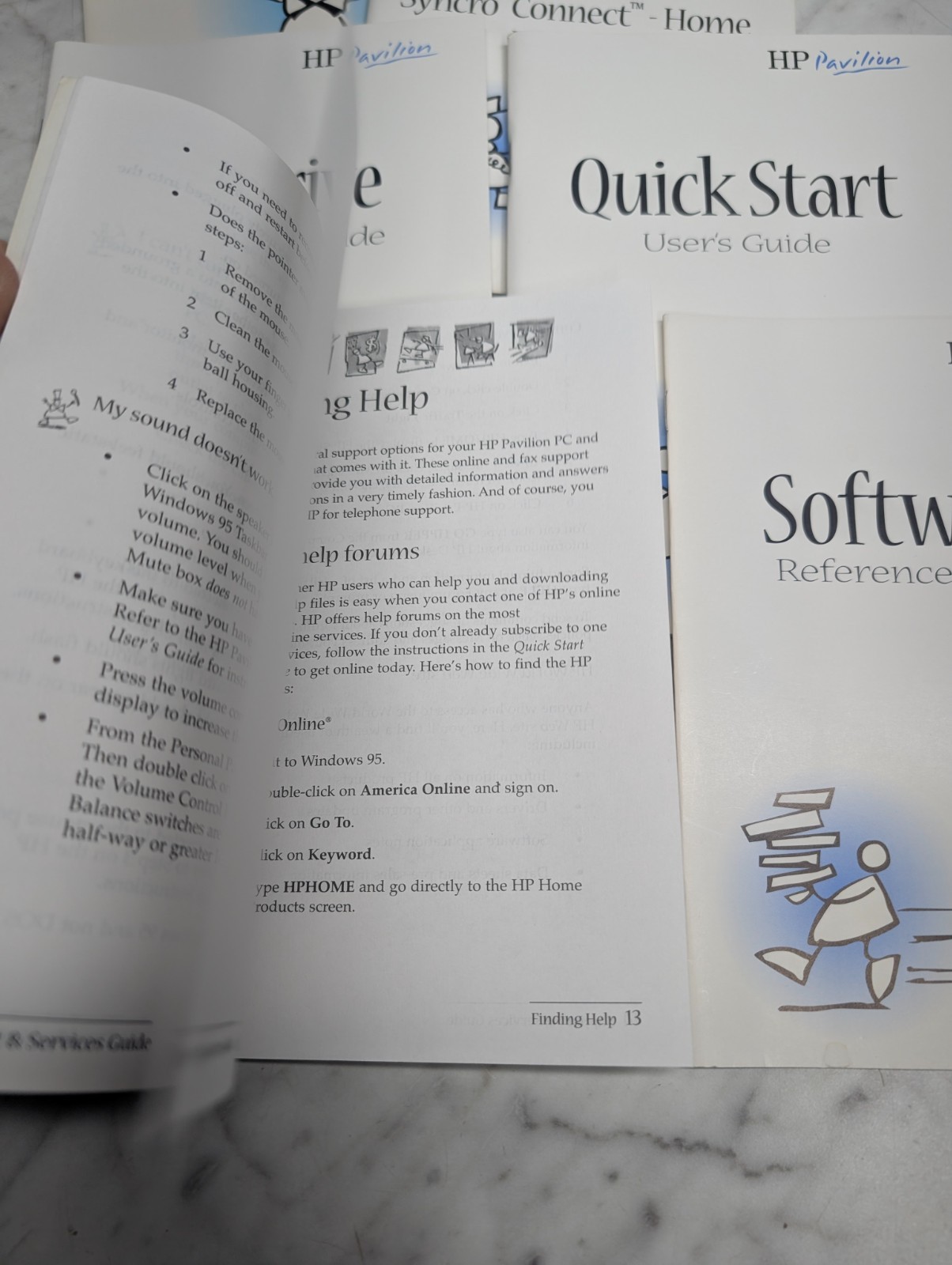 HP Pavilion User Guides Lot 6 QuickStart Zip Drive Software Customer Care Syncro
