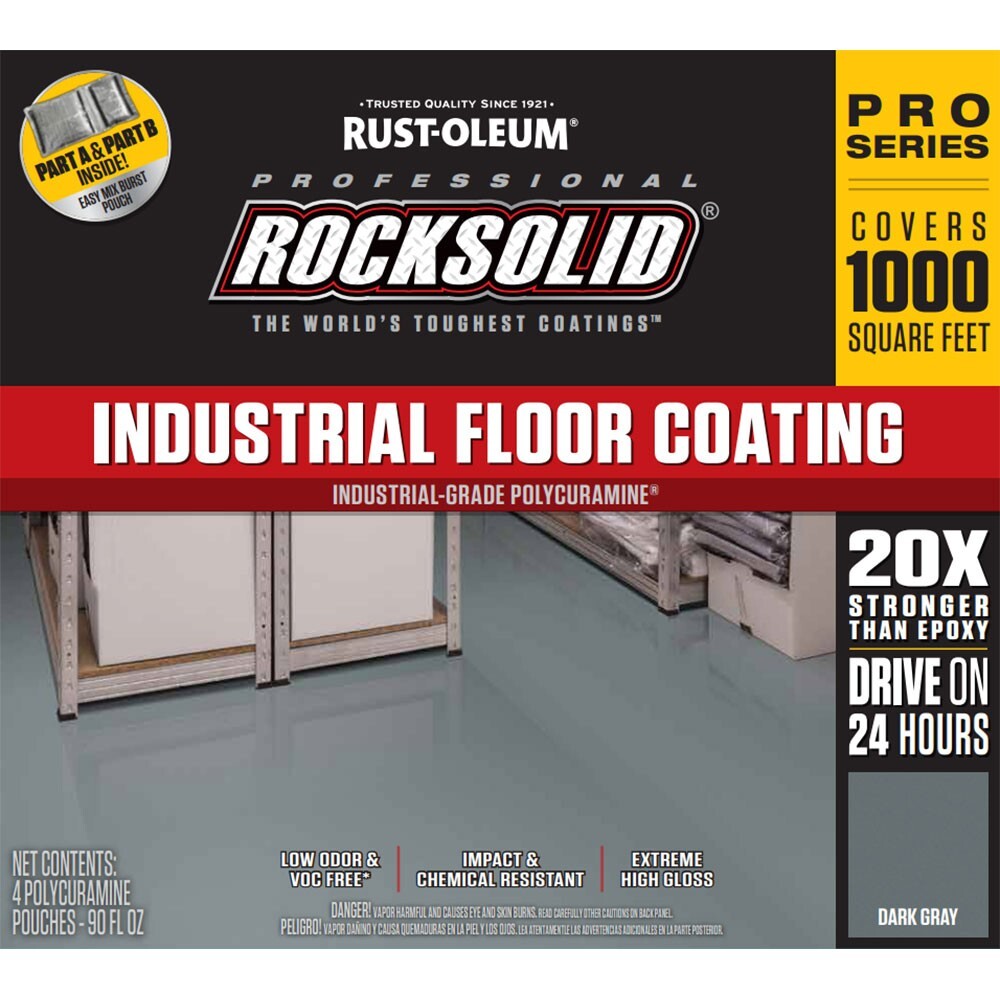 Rust-Oleum 322760 Indus Floor Coating 1000sq ft Pro Series DARK GRAY
