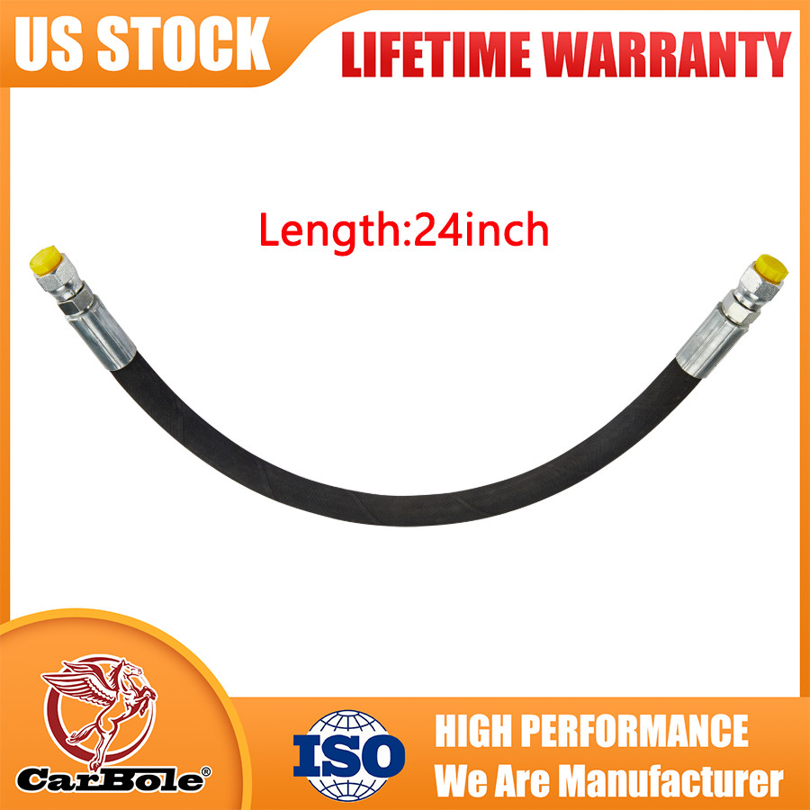 Universal 3/8" x 24 " Hydraulic Hose Assembly w/FEMALE JIC ends. FREE SHIPPING