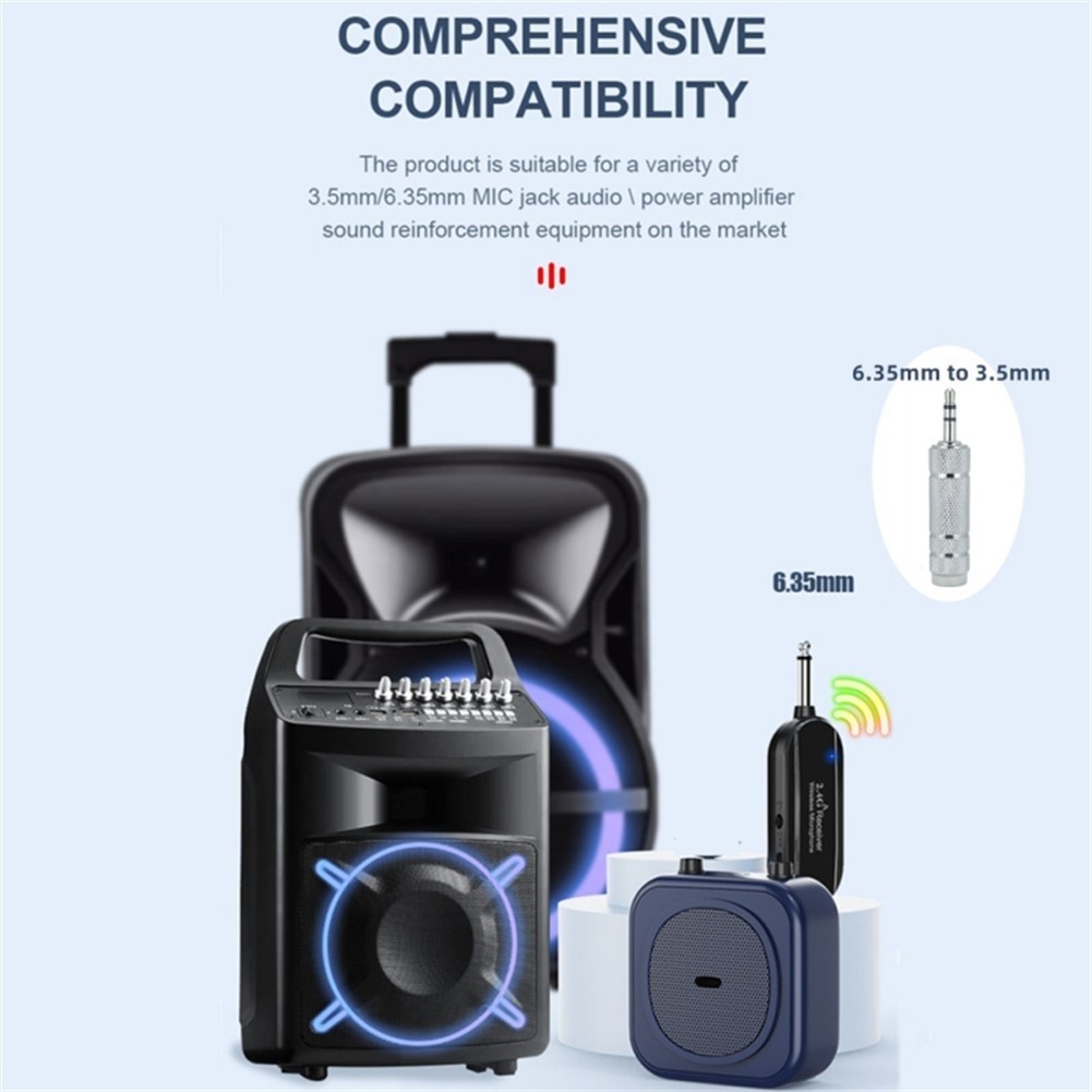 for 2.4G Wireless Microphone Headset 160FT Range Mic For Teach Outdoor Speech