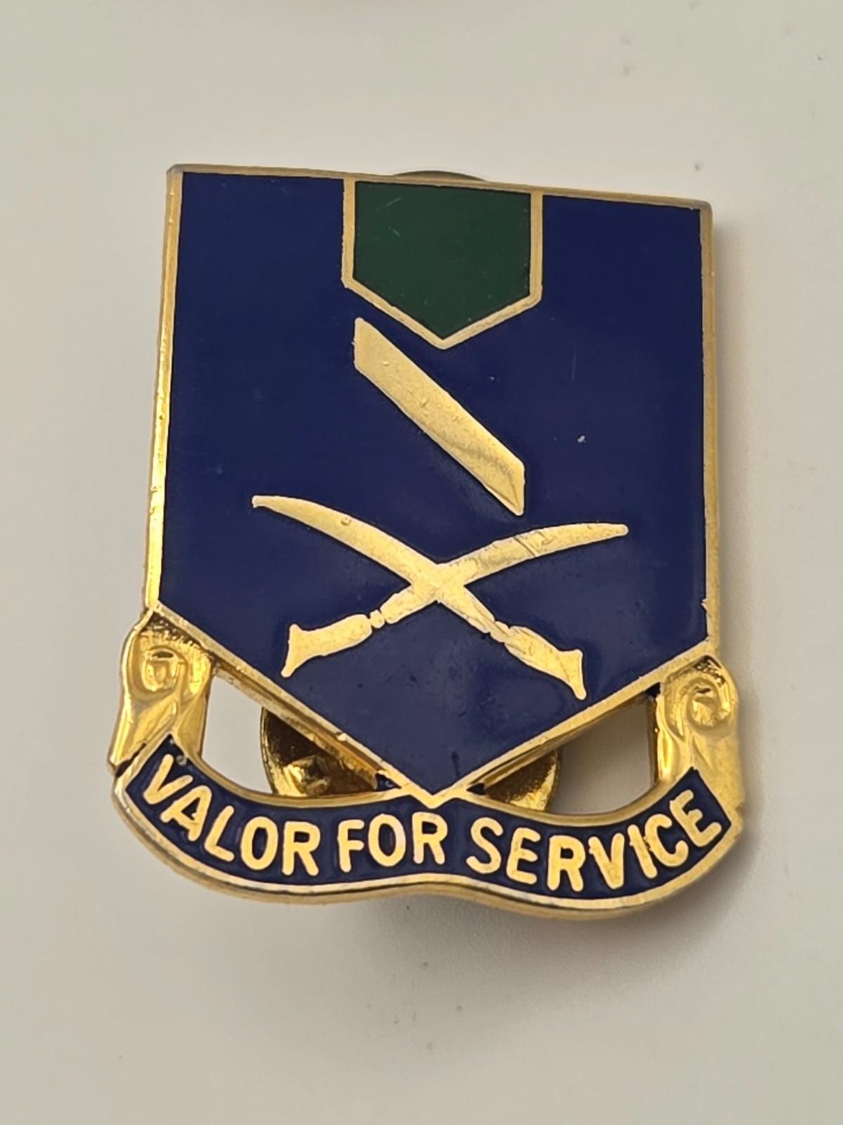 Vintage Army DUI Pin - "Valor of Service" 137th Infantry Regiment