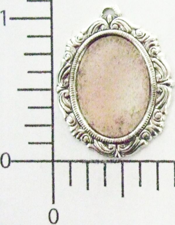 21574         2 Pc. Matte Silver Oxidized 18x13mm Setting Jewelry Finding