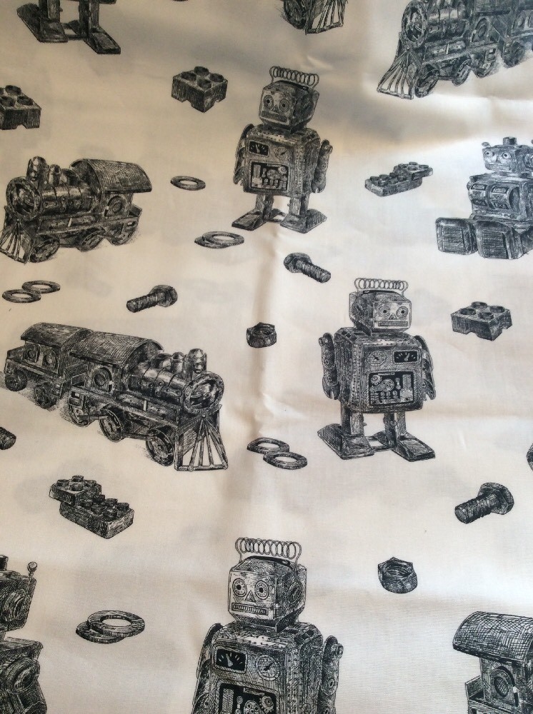 Trains And LEGO And Robots Cotton Stand Pillowcase Printed name￼