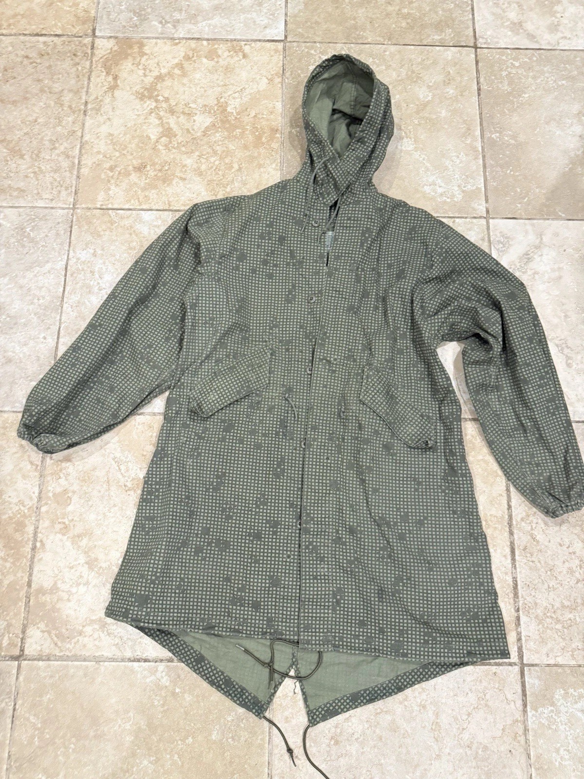 Vintage US Military Parka Jacket Desert Night Camo Storm Gulf War Size Medium