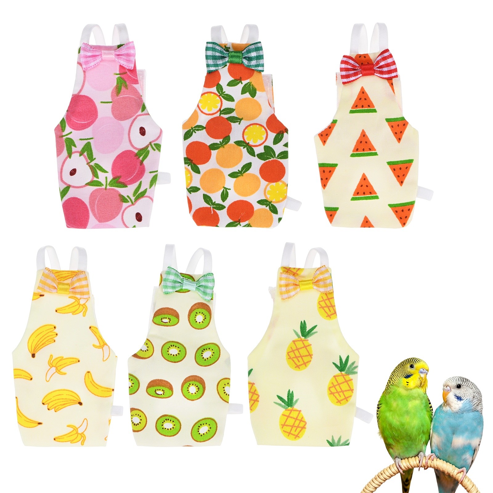 1-Set Bird Diapers Reusable Flight Suit, Pet Parrot Nappy [Multicolor 1, M]
