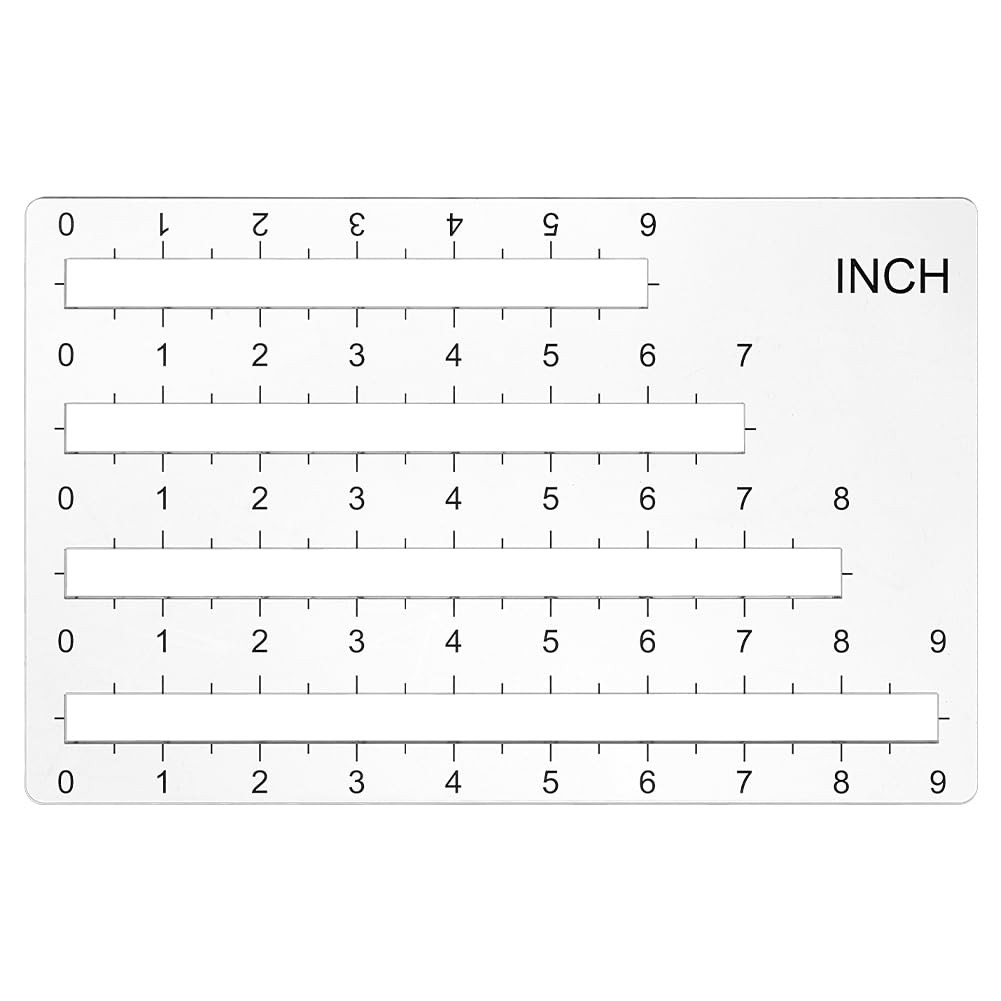 4 Sizes Zipper Pocket Template for 6/7/8/9 inch Acrylic Zipper Overlay Templa