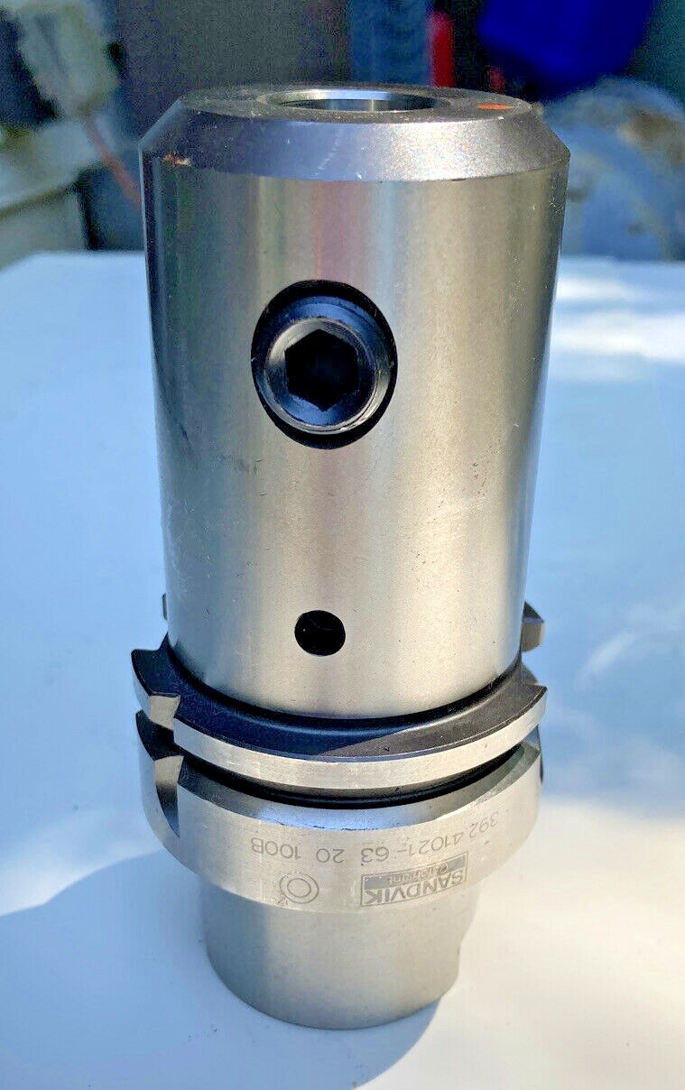 Sandvik HSK A 63 20mm Weldon End Mill Tool Holder 392.41020-63 20 100B
