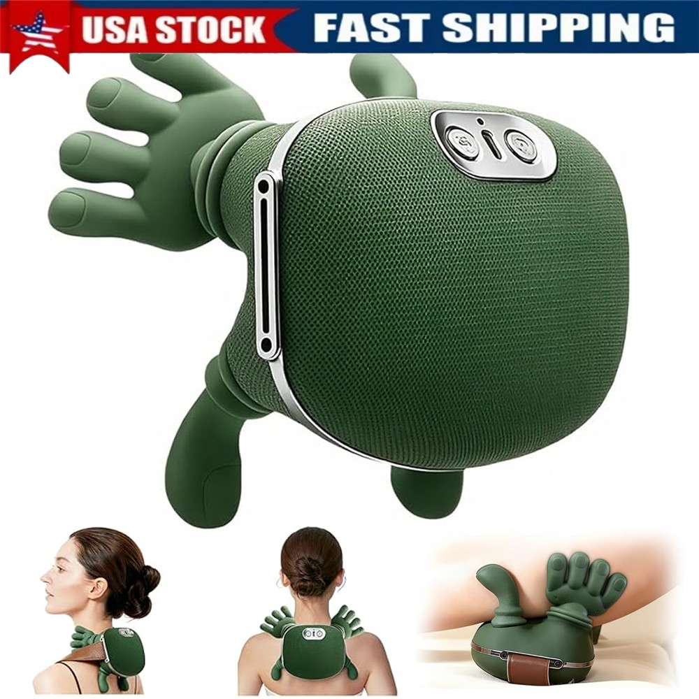 Electric Neck & Shoulder Massager with Heat Shiatsu 4D Kneading Pain Relief HOT