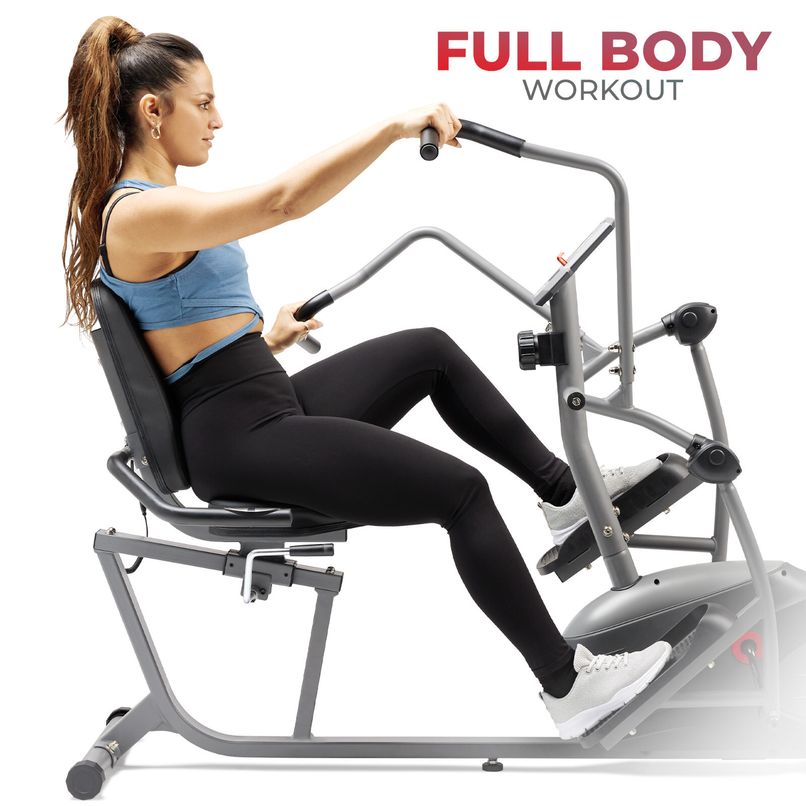 Smart Recumbent Cross Trainer Elliptical Bike Performance Sitting Full Workout
