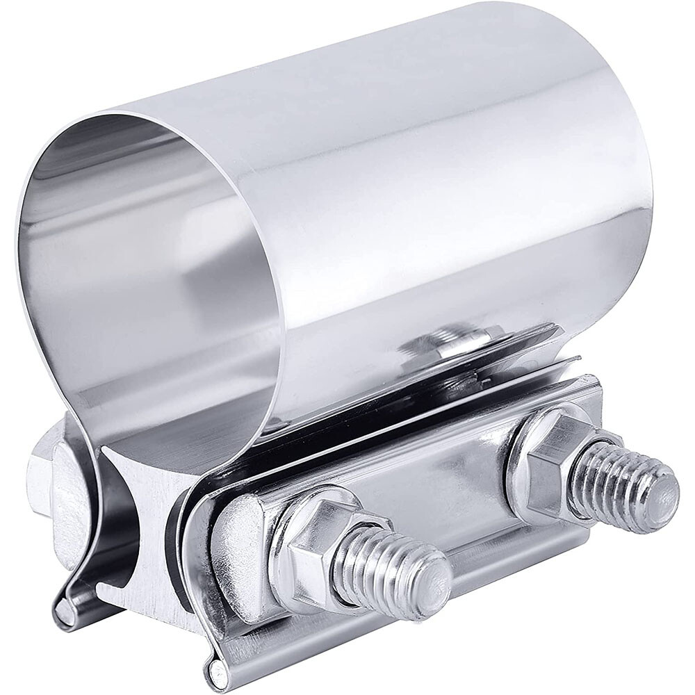 2.25" Butt Joint Exhaust Band Clamp Stainless Steel T304 Sleeve Coupler