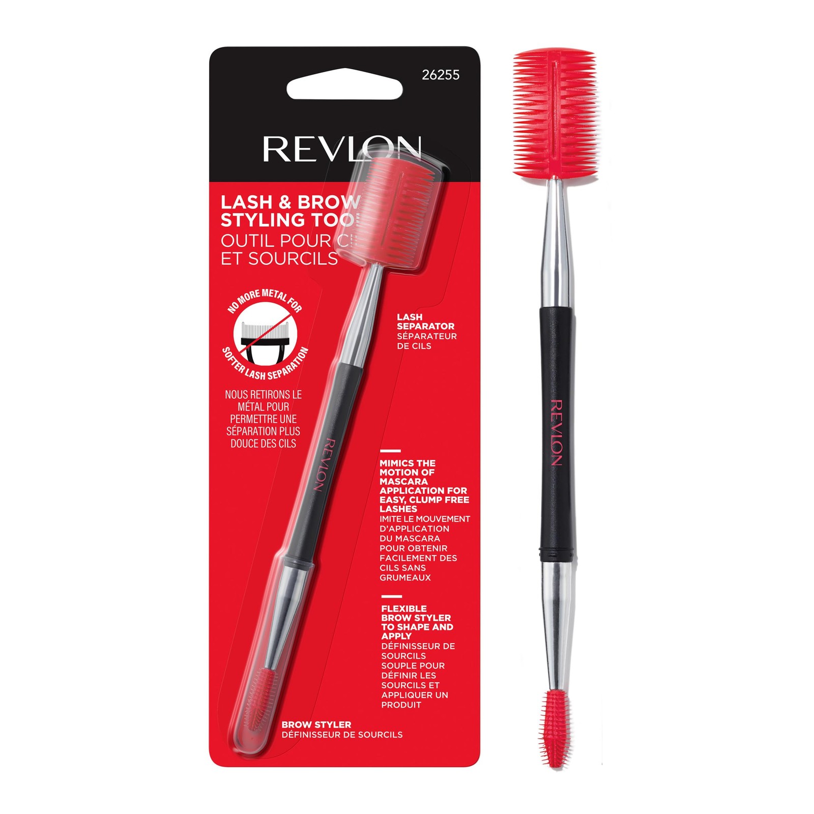 Lash & Brow Styling Tool, Dual Ended Eyelash Separator & Eyebrow Brush Spoolie,