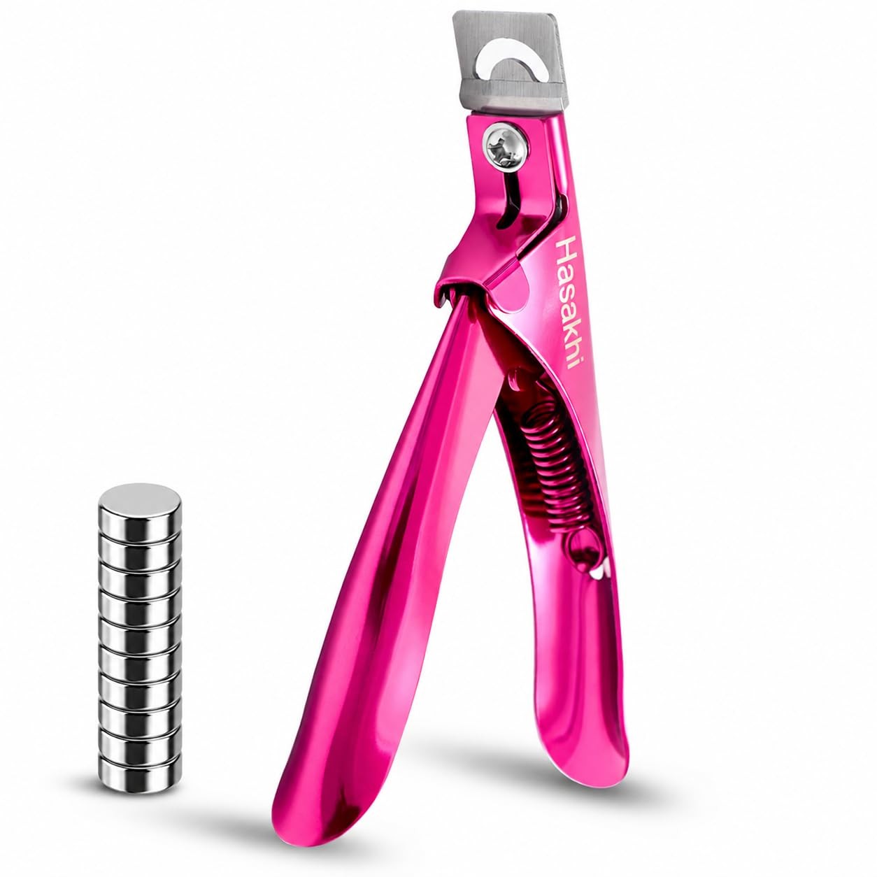 Hasakhi Acrylic Nail Clippers with Magnets Sizer & Length Measurement Nail Cu...