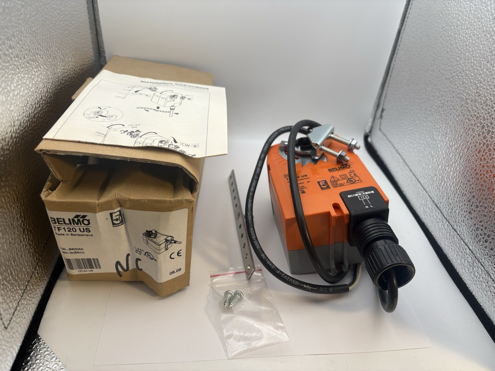 Belimo TF120 US HVAC Damper Actuator, On/Off, Spring Return, 100 to 240 VAC