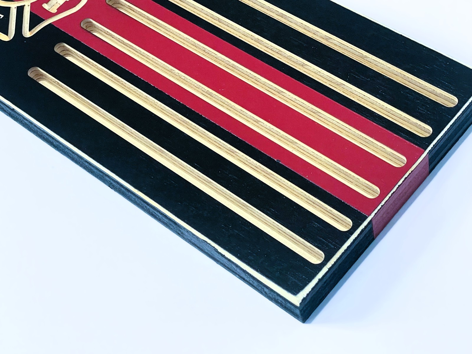 Firefighter Thin Red Line Challenge Coin Display Rack Engraved Wood Stand Gift